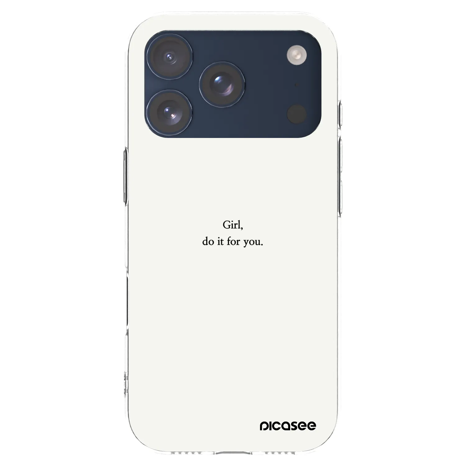 Picasee silikonska prozirna maskica za Apple iPhone 17 Pro - Girl, do it for you