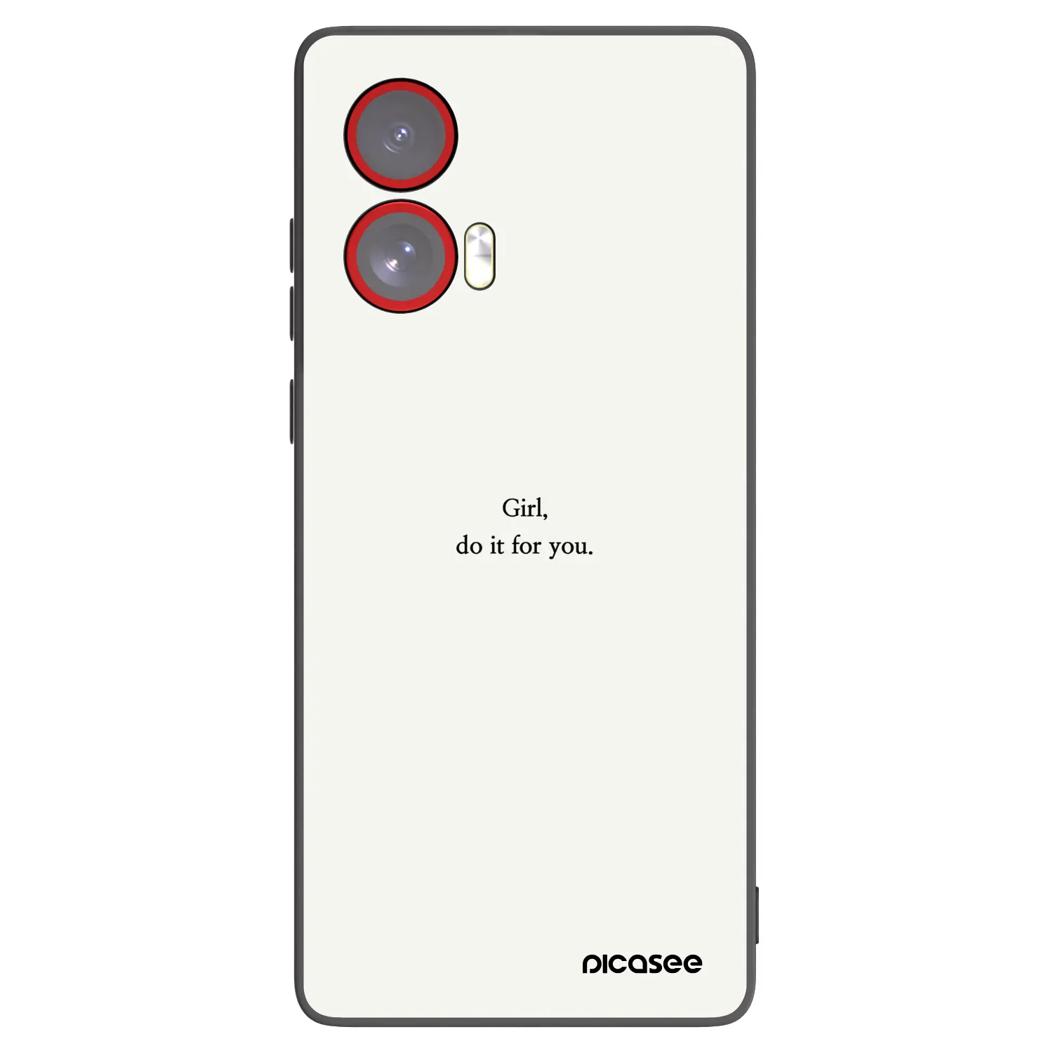 Picasee crna silikonska maskica za Motorola Edge 50 Fusion - Girl, do it for you