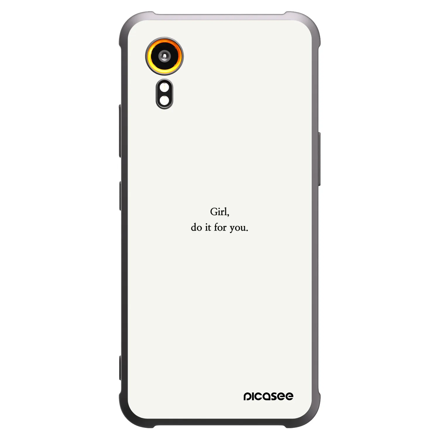 Picasee crna silikonska maskica za Samsung Galaxy Xcover 7 - Girl, do it for you