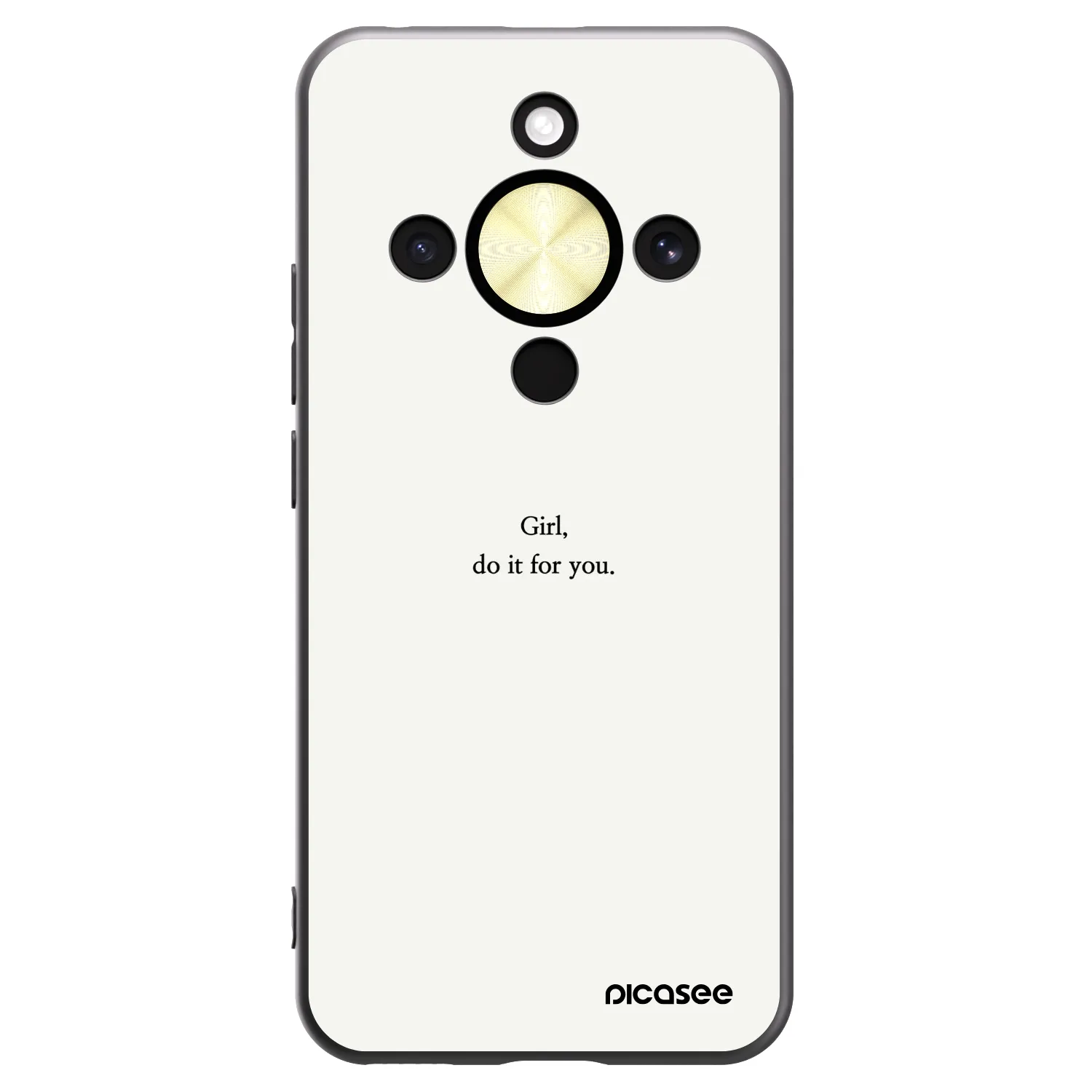 Picasee crna silikonska maskica za Honor Magic8 Lite 5G - Girl, do it for you