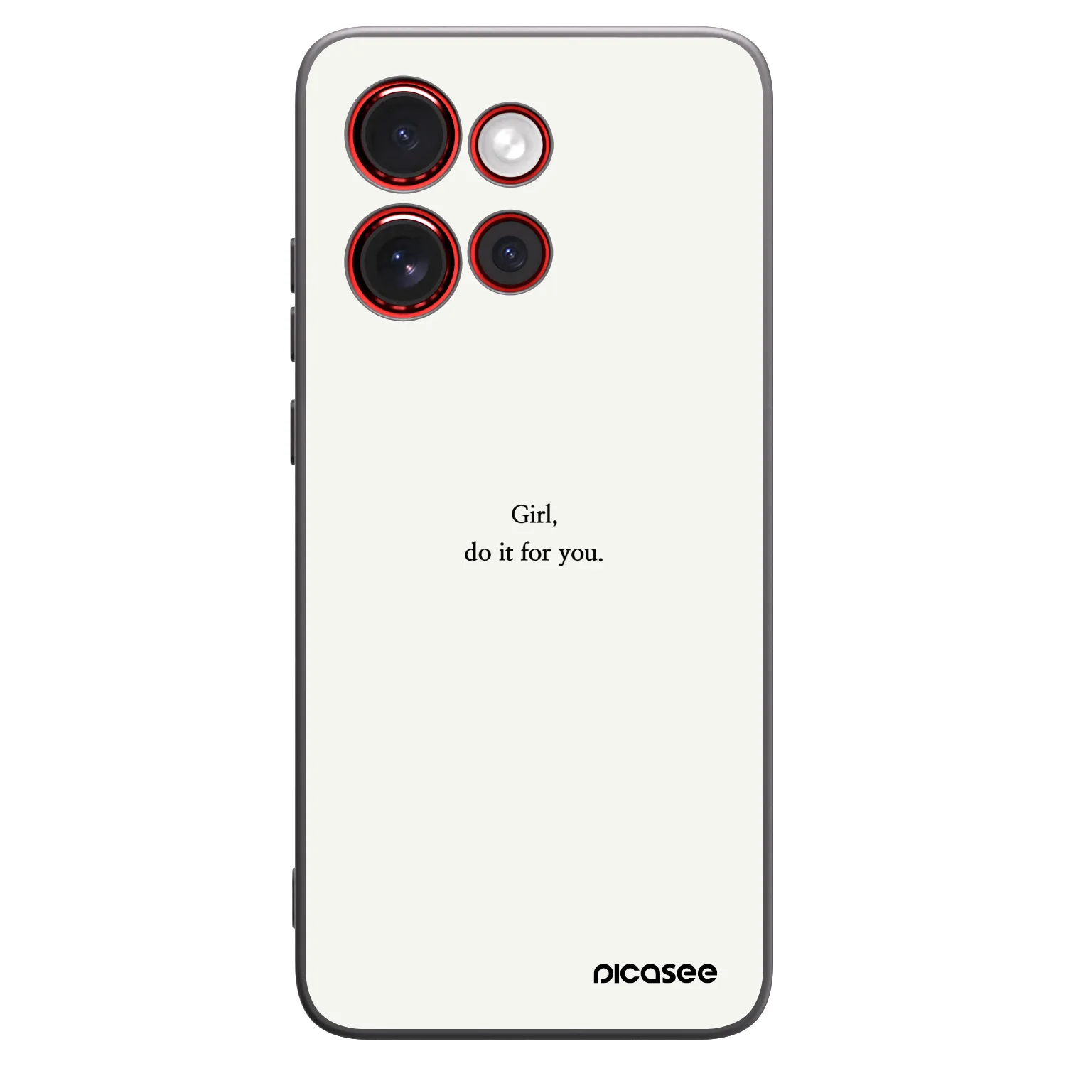 Picasee crna silikonska maskica za Motorola Edge 60 Neo 5G - Girl, do it for you