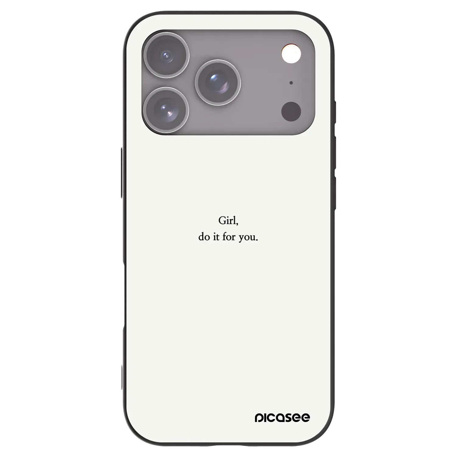 Picasee crna silikonska maskica za Apple iPhone 18 Pro - Girl, do it for you