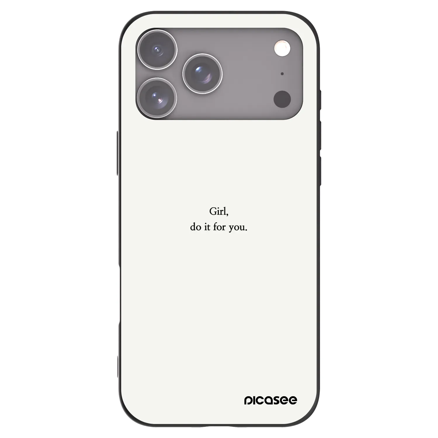 Picasee crna silikonska maskica za Apple iPhone 18 Pro Max - Girl, do it for you