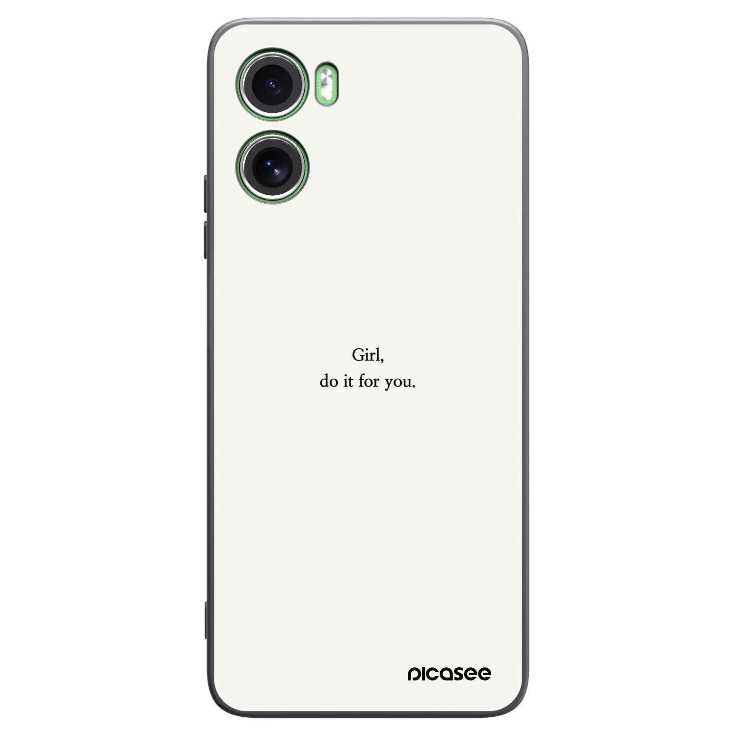 Picasee crna silikonska maskica za Motorola Moto G06 - Girl, do it for you