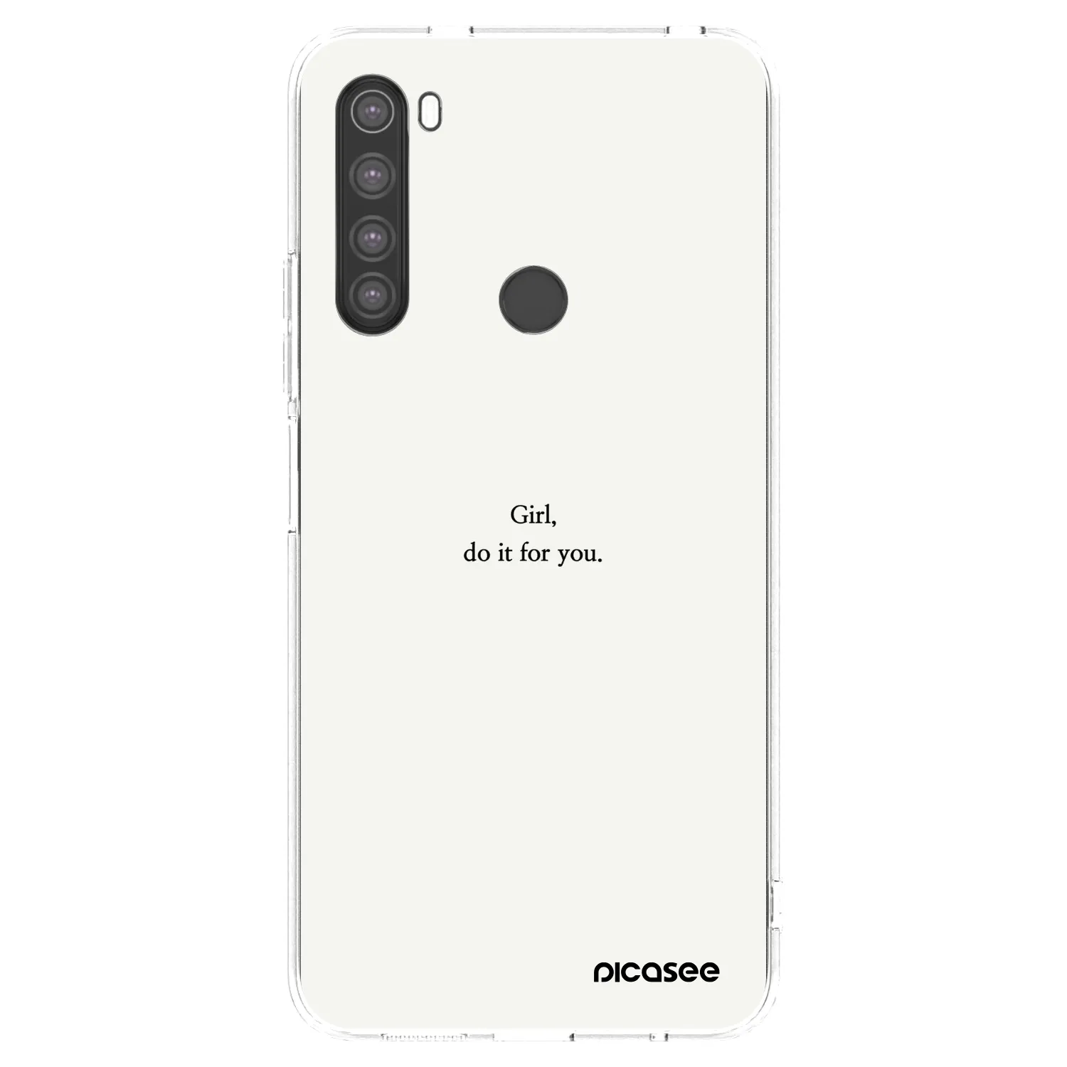 Picasee silikonska prozirna maskica za Xiaomi Redmi Note 8 - Girl, do it for you