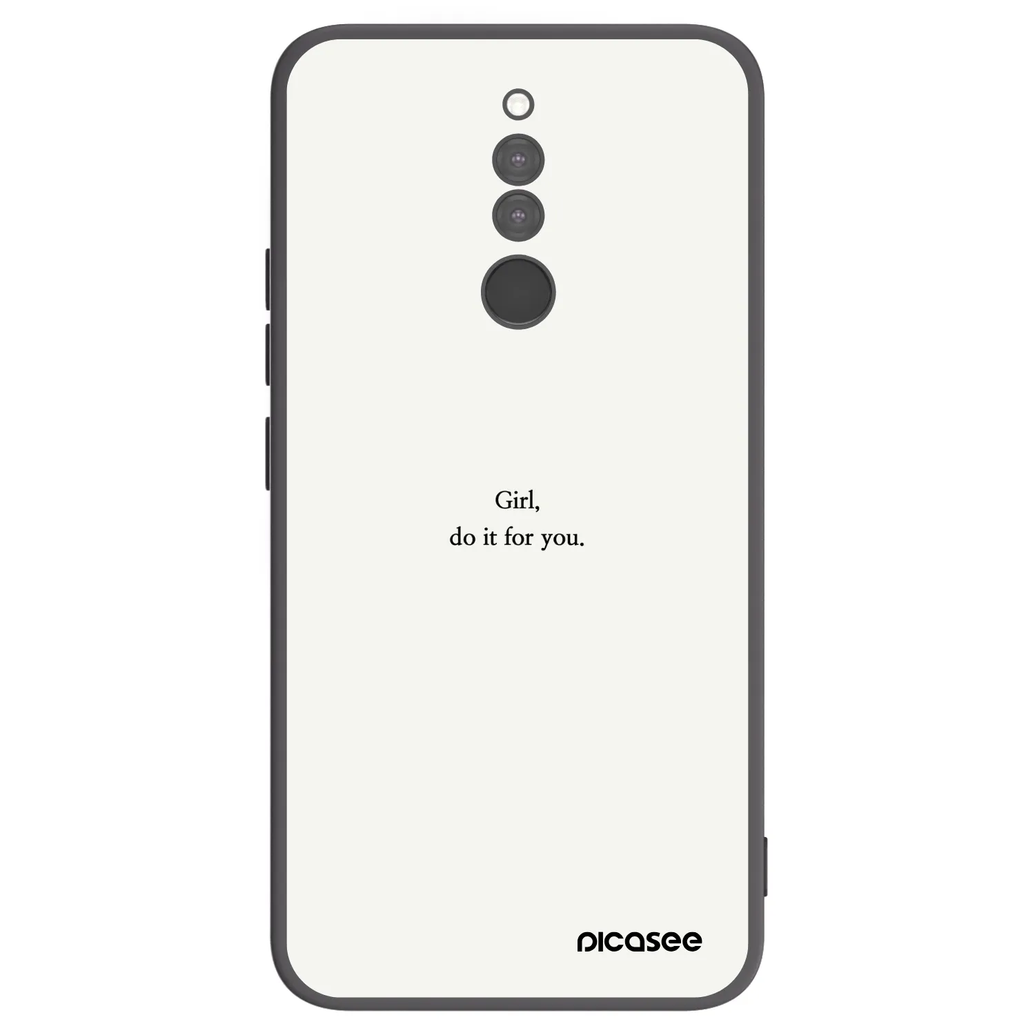 Picasee crna silikonska maskica za Xiaomi Redmi 8 - Girl, do it for you