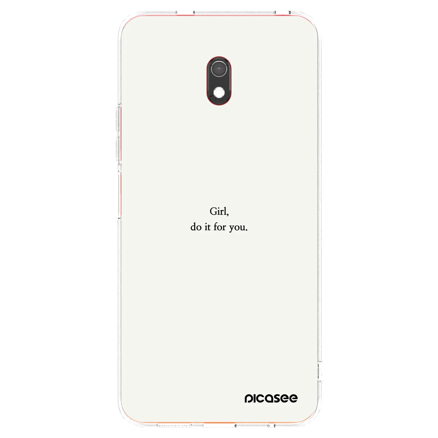 Picasee silikonska prozirna maskica za Xiaomi Redmi 8A - Girl, do it for you