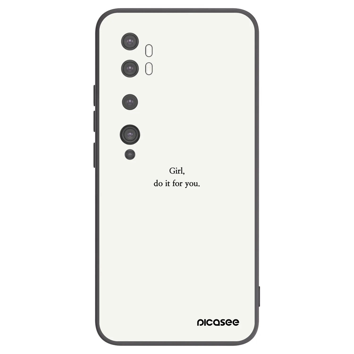 Picasee crna silikonska maskica za Xiaomi Mi Note 10 (Pro) - Girl, do it for you