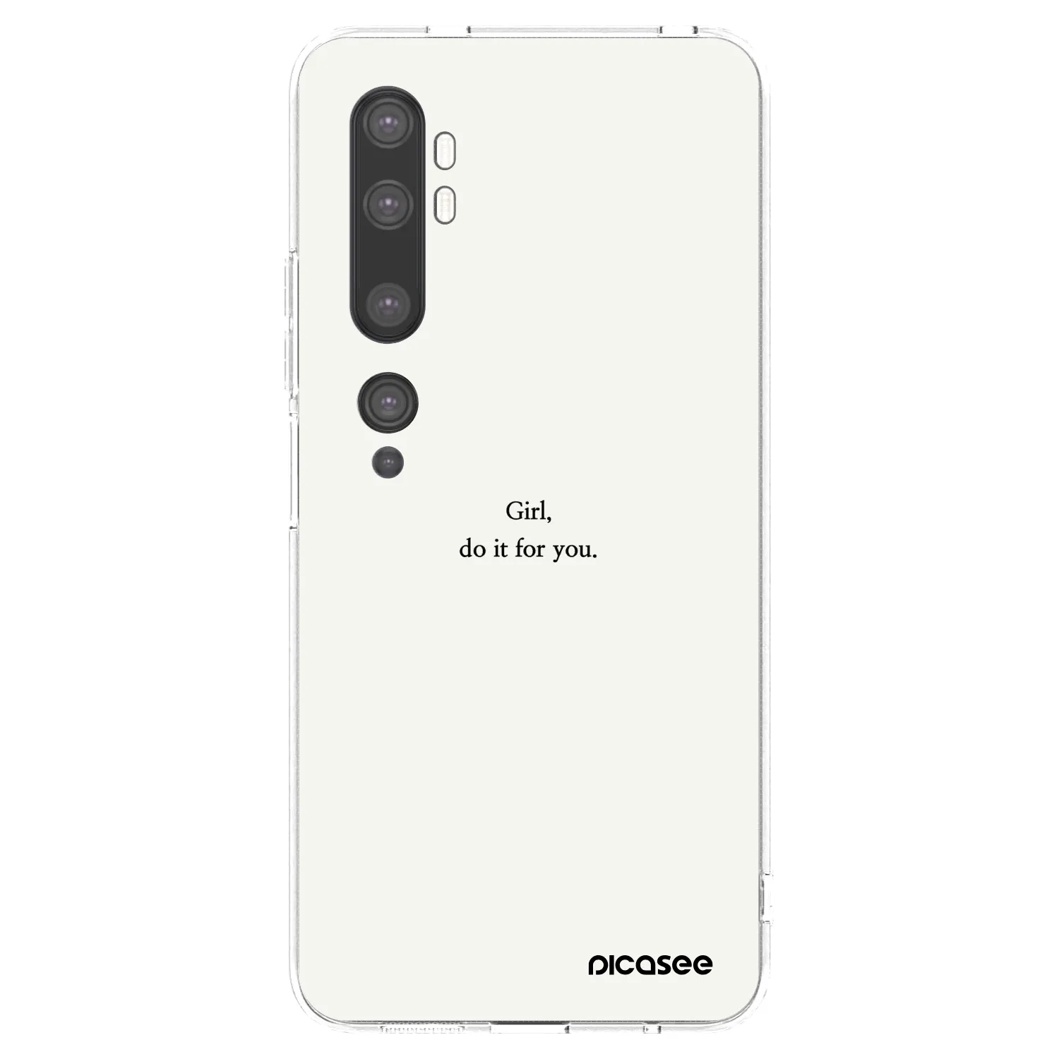 Picasee silikonska prozirna maskica za Xiaomi Mi Note 10 (Pro) - Girl, do it for you