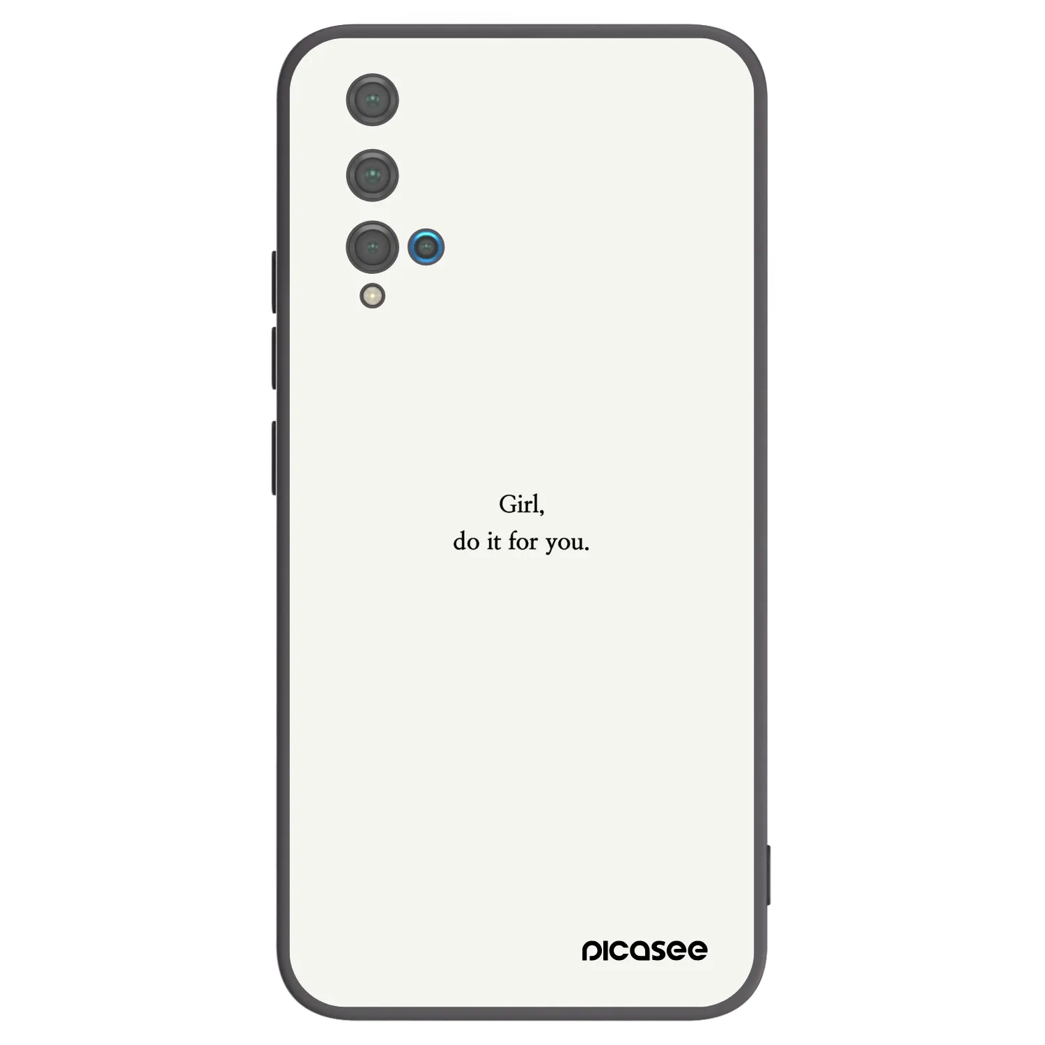Picasee crna silikonska maskica za Huawei Nova 5T - Girl, do it for you