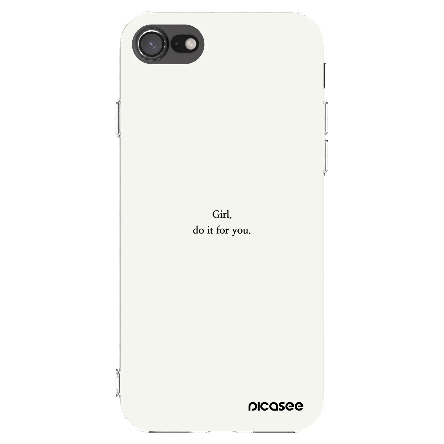 Picasee silikonska prozirna maskica za Apple iPhone SE 2020 - Girl, do it for you