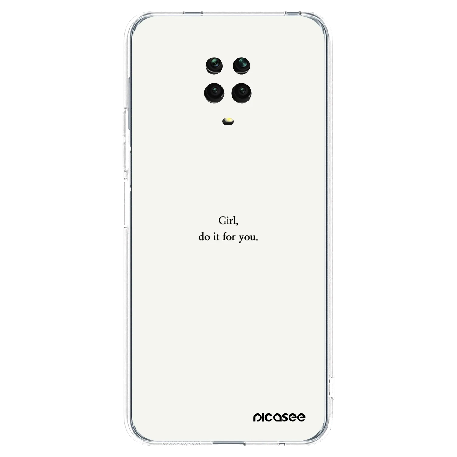 Picasee silikonska prozirna maskica za Xiaomi Redmi Note 9 Pro - Girl, do it for you