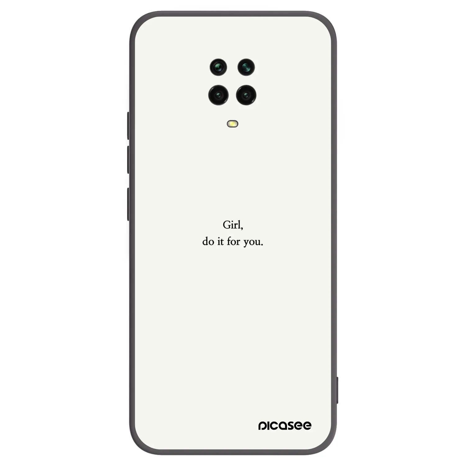 Picasee crna silikonska maskica za Xiaomi Redmi Note 9 Pro - Girl, do it for you