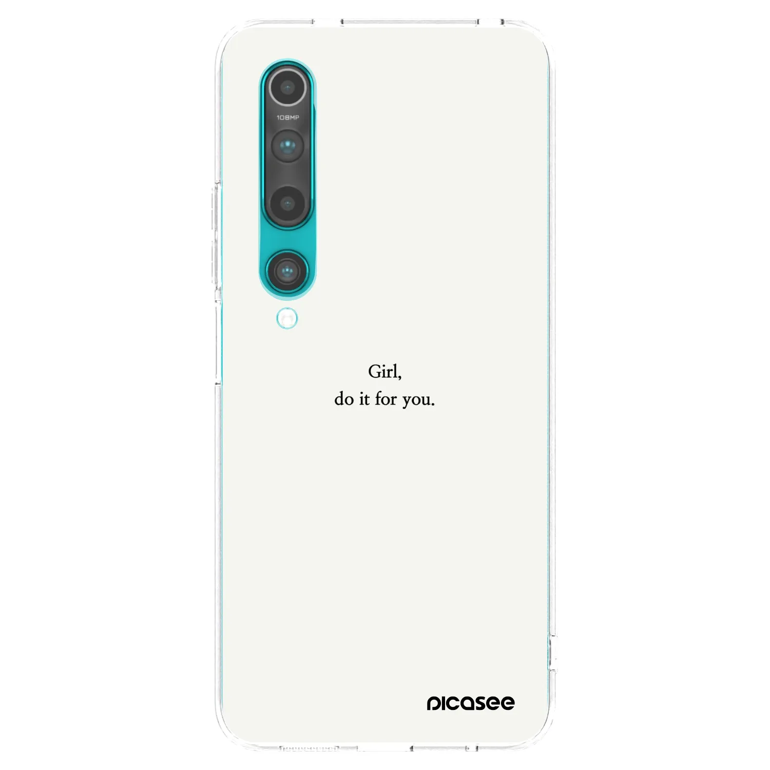 Picasee silikonska prozirna maskica za Xiaomi Mi 10 - Girl, do it for you
