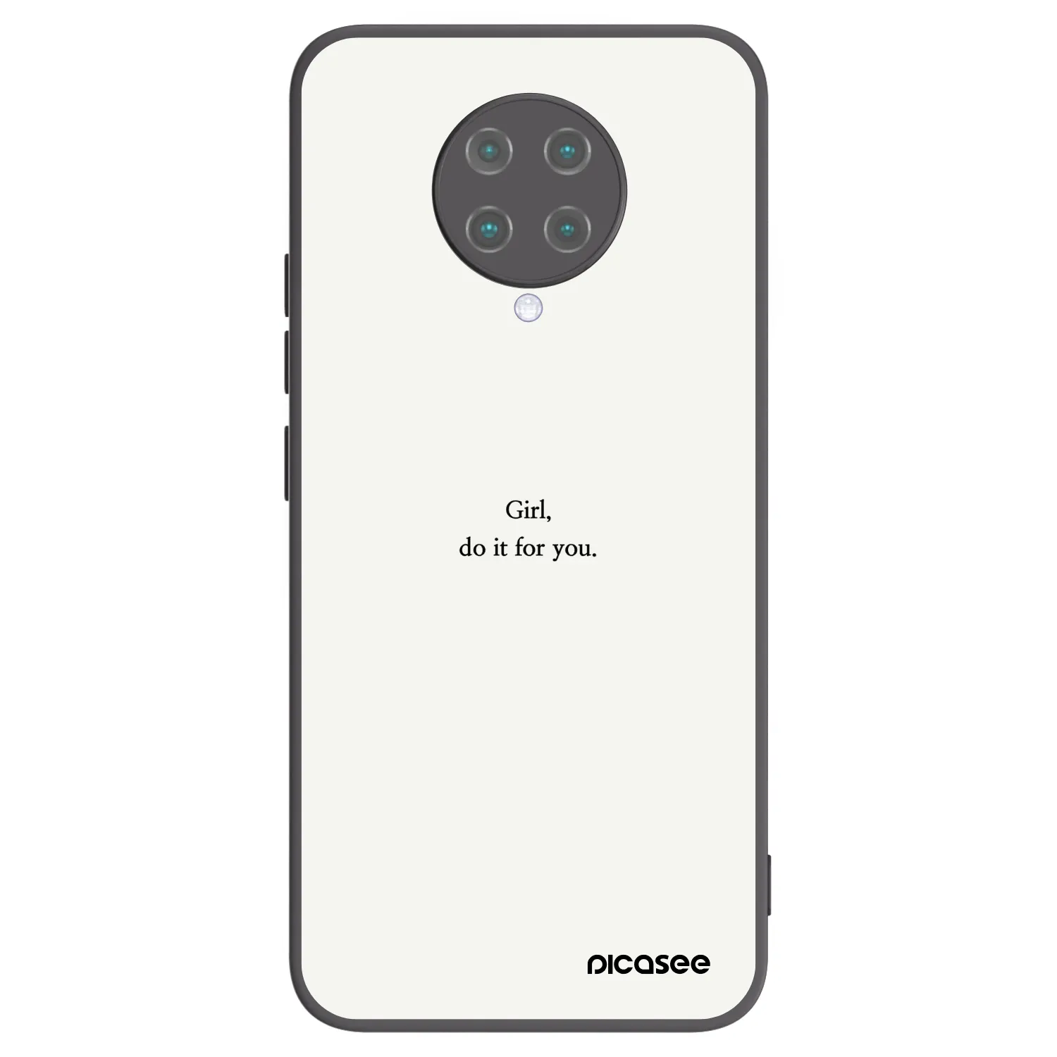 Picasee crna silikonska maskica za Xiaomi Poco F2 Pro - Girl, do it for you