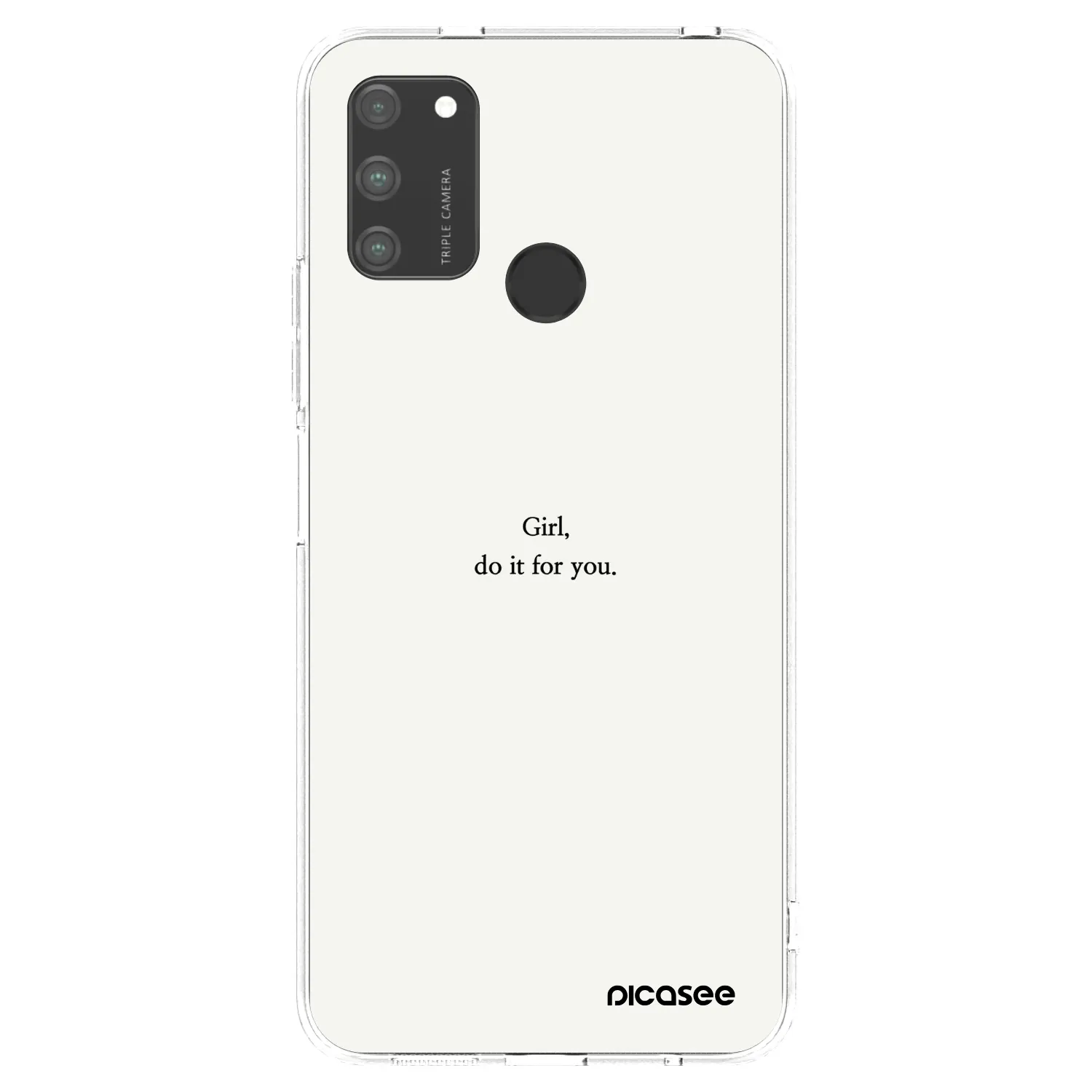Picasee silikonska prozirna maskica za Honor 9A - Girl, do it for you