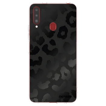 Picasee silikonska prozirna maskica za Samsung Galaxy A20s - Midnight Leopard
