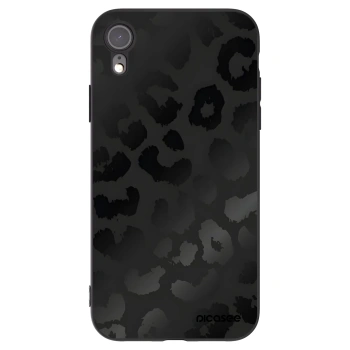 Picasee crna silikonska maskica za Apple iPhone XR - Midnight Leopard