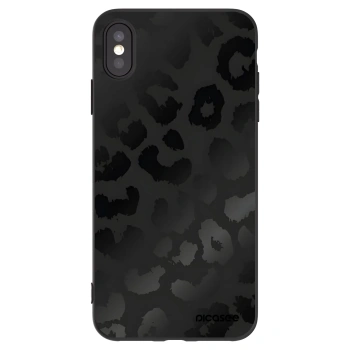 Picasee crna silikonska maskica za Apple iPhone XS Max - Midnight Leopard