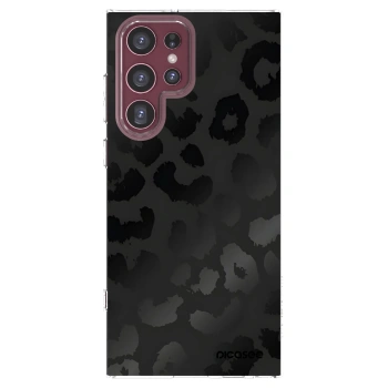 Picasee silikonska prozirna maskica za Samsung Galaxy S22 Ultra 5G - Midnight Leopard