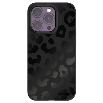 Picasee crna silikonska maskica za Apple iPhone 14 Pro - Midnight Leopard