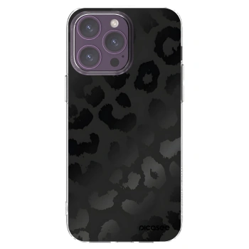 Picasee silikonska prozirna maskica za Apple iPhone 14 Pro Max - Midnight Leopard
