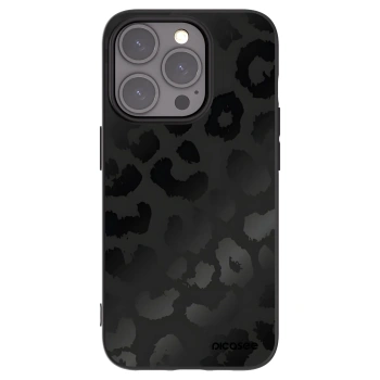 Picasee crna silikonska maskica za Apple iPhone 15 Pro - Midnight Leopard