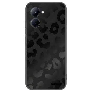 Picasee crna silikonska maskica za Realme C33 (2023) - Midnight Leopard