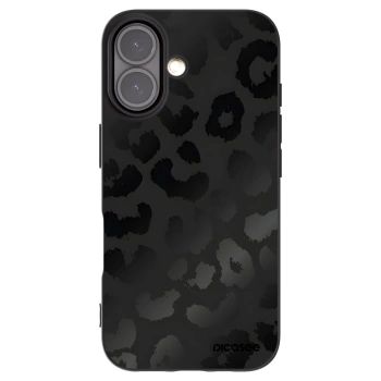 Picasee crna silikonska maskica za Apple iPhone 16 - Midnight Leopard