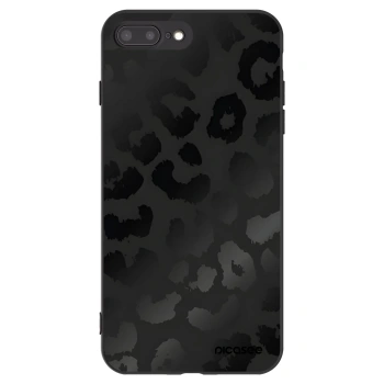 Picasee crna silikonska maskica za Apple iPhone 8 Plus - Midnight Leopard