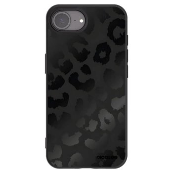 Picasee crna silikonska maskica za Apple iPhone 16e - Midnight Leopard