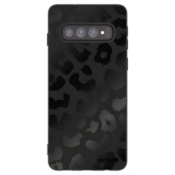 Picasee crna silikonska maskica za Samsung Galaxy S10 G973 - Midnight Leopard