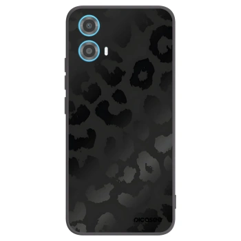 Picasee crna silikonska maskica za Motorola Moto G34 5G - Midnight Leopard