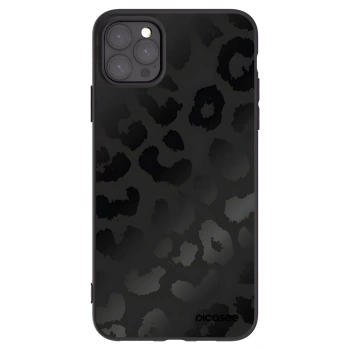 Picasee crna silikonska maskica za Apple iPhone 11 Pro Max - Midnight Leopard