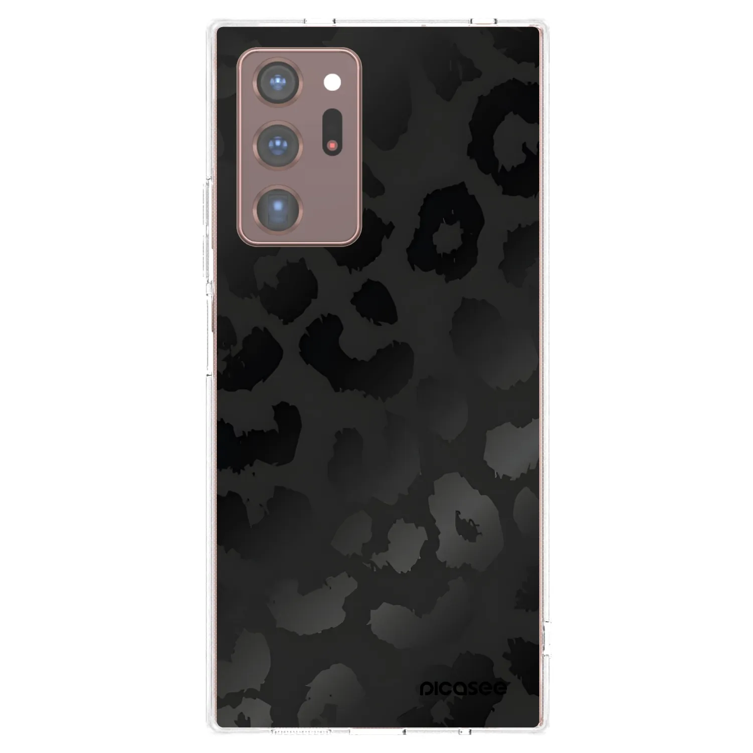 Picasee silikonska prozirna maskica za Samsung Galaxy Note 20 Ultra - Midnight Leopard