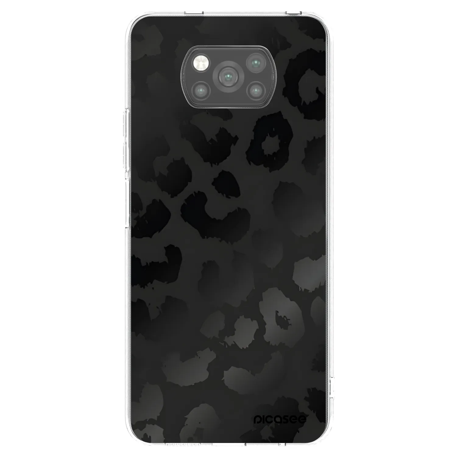Picasee crna silikonska maskica za Xiaomi Poco X3 - Midnight Leopard