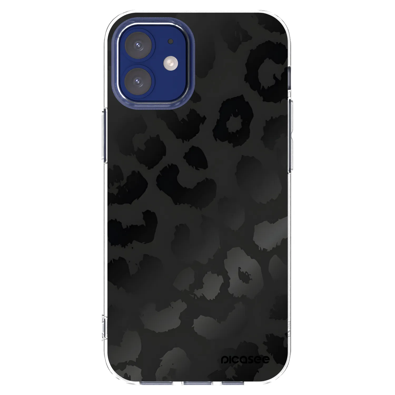 Picasee silikonska prozirna maskica za Apple iPhone 12 mini - Midnight Leopard