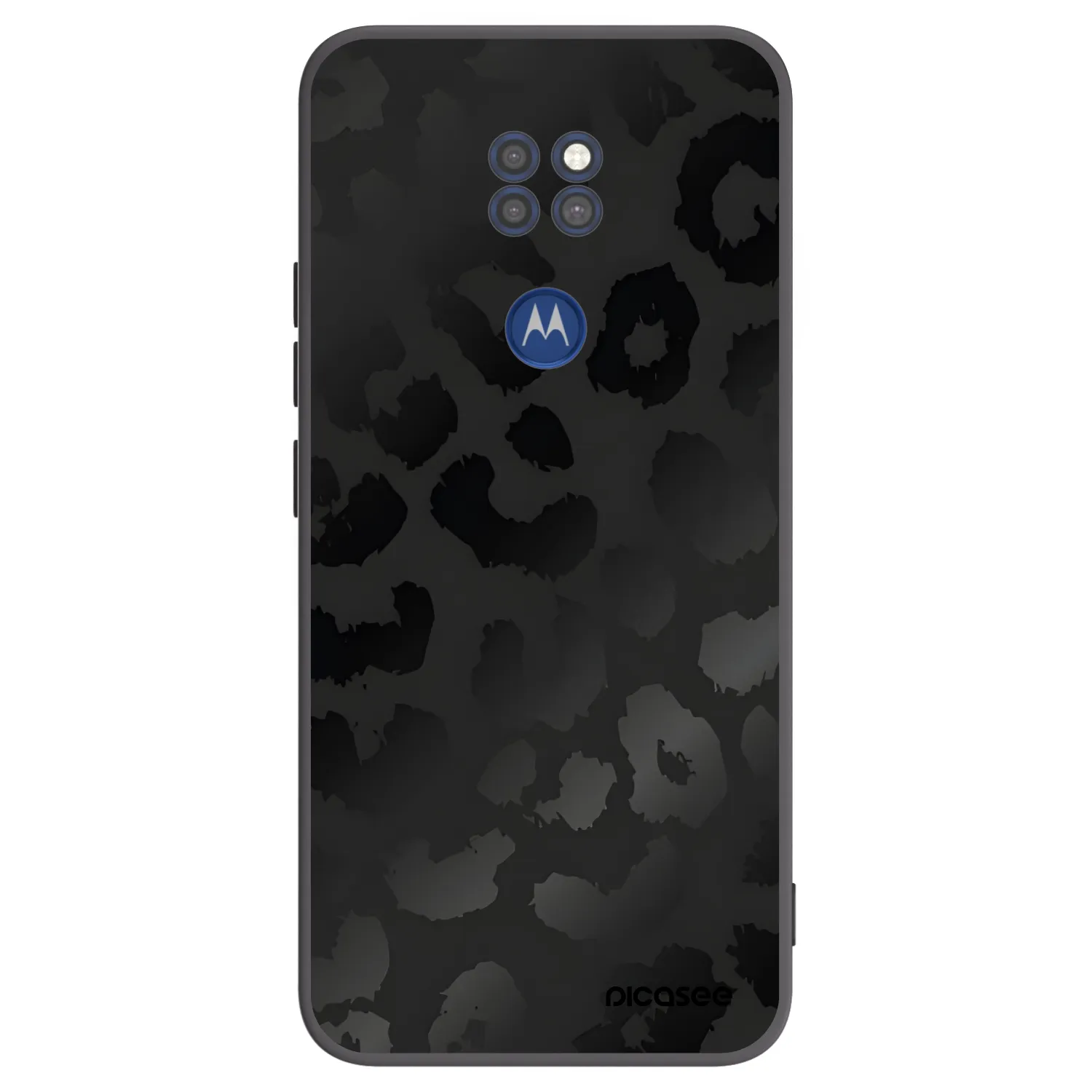 Picasee crna silikonska maskica za Motorola Moto G9 Play - Midnight Leopard