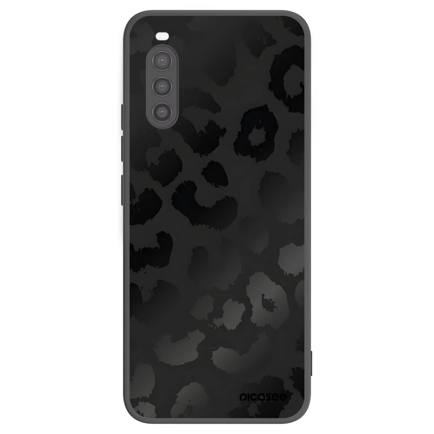 Picasee crna silikonska maskica za Sony Xperia 10 II - Midnight Leopard