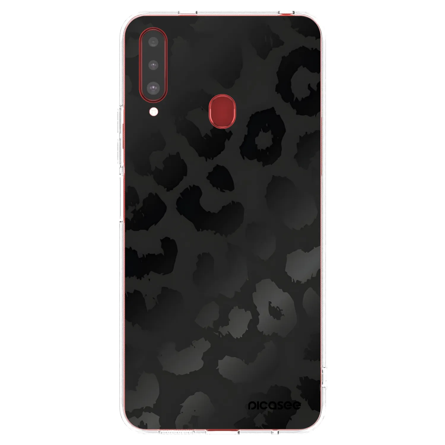 Picasee silikonska prozirna maskica za Samsung Galaxy A20s - Midnight Leopard