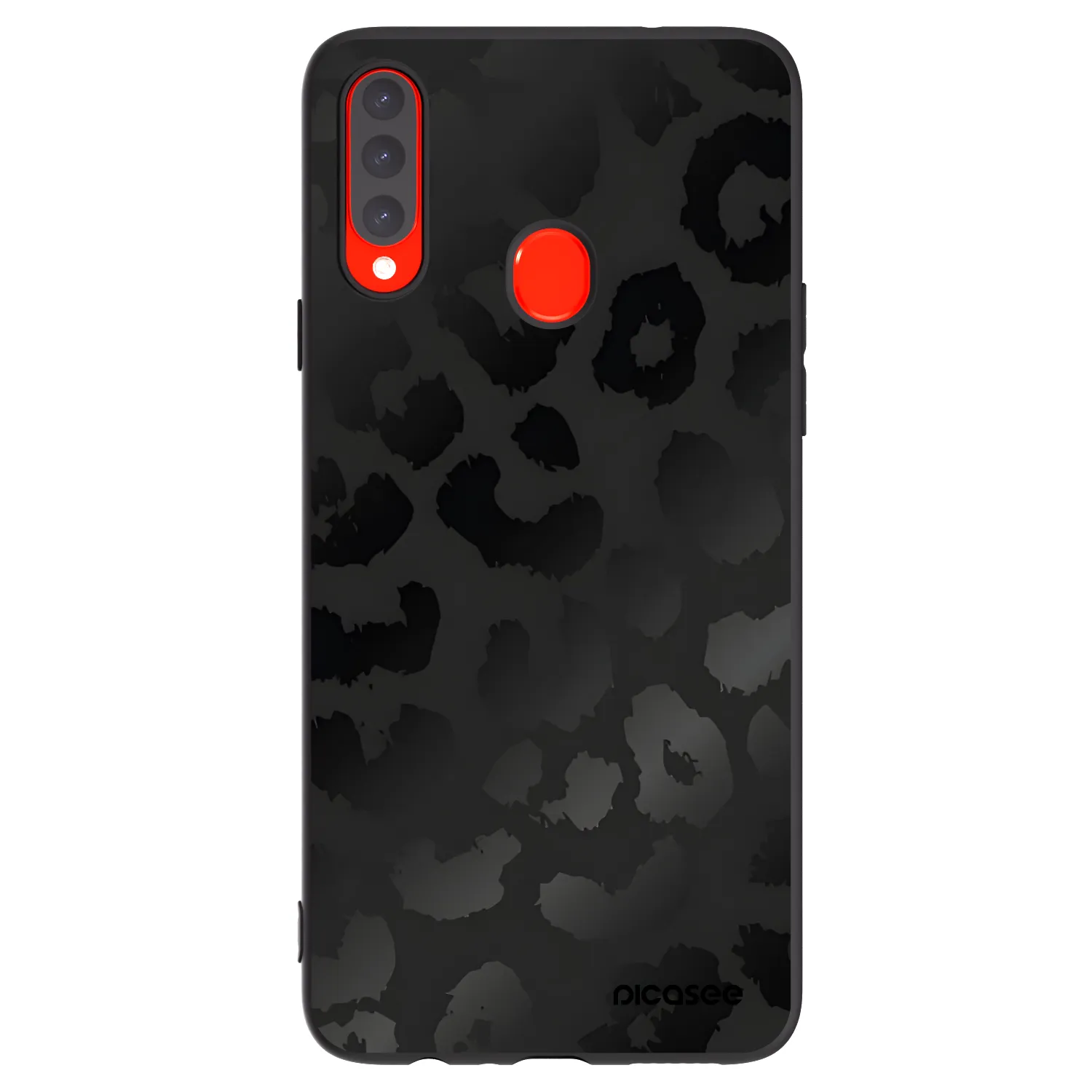 Picasee crna silikonska maskica za Samsung Galaxy A20s - Midnight Leopard