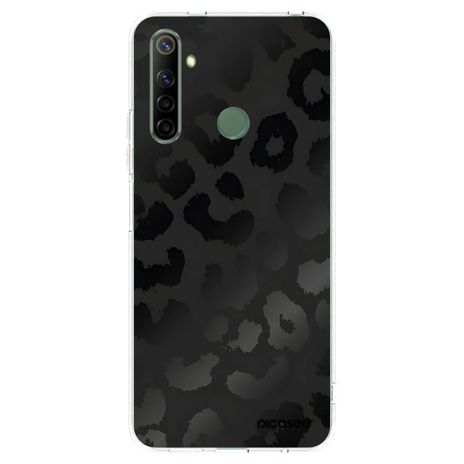 Picasee silikonska prozirna maskica za Realme 6i - Midnight Leopard