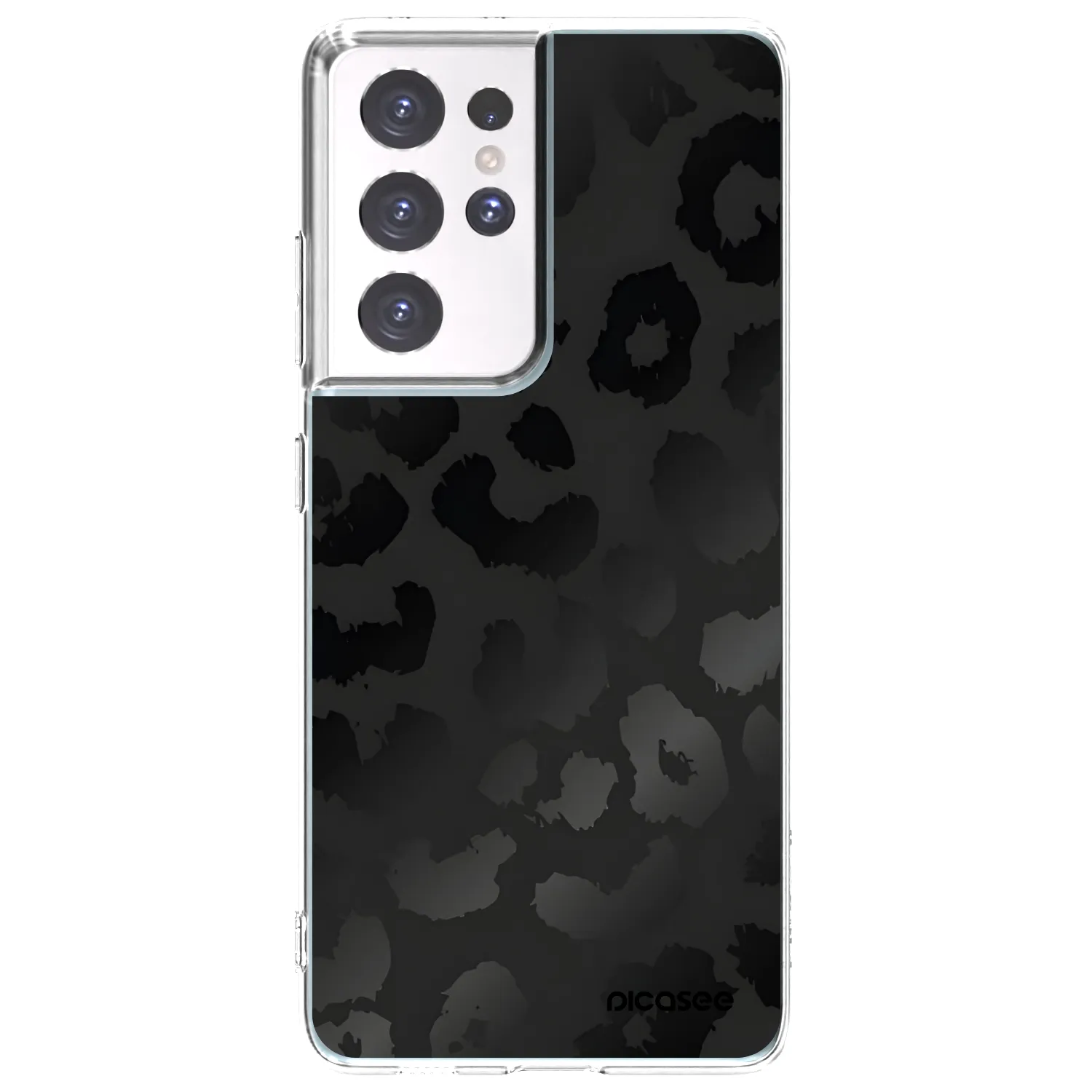 Picasee silikonska prozirna maskica za Samsung Galaxy S21 Ultra 5G G998B - Midnight Leopard