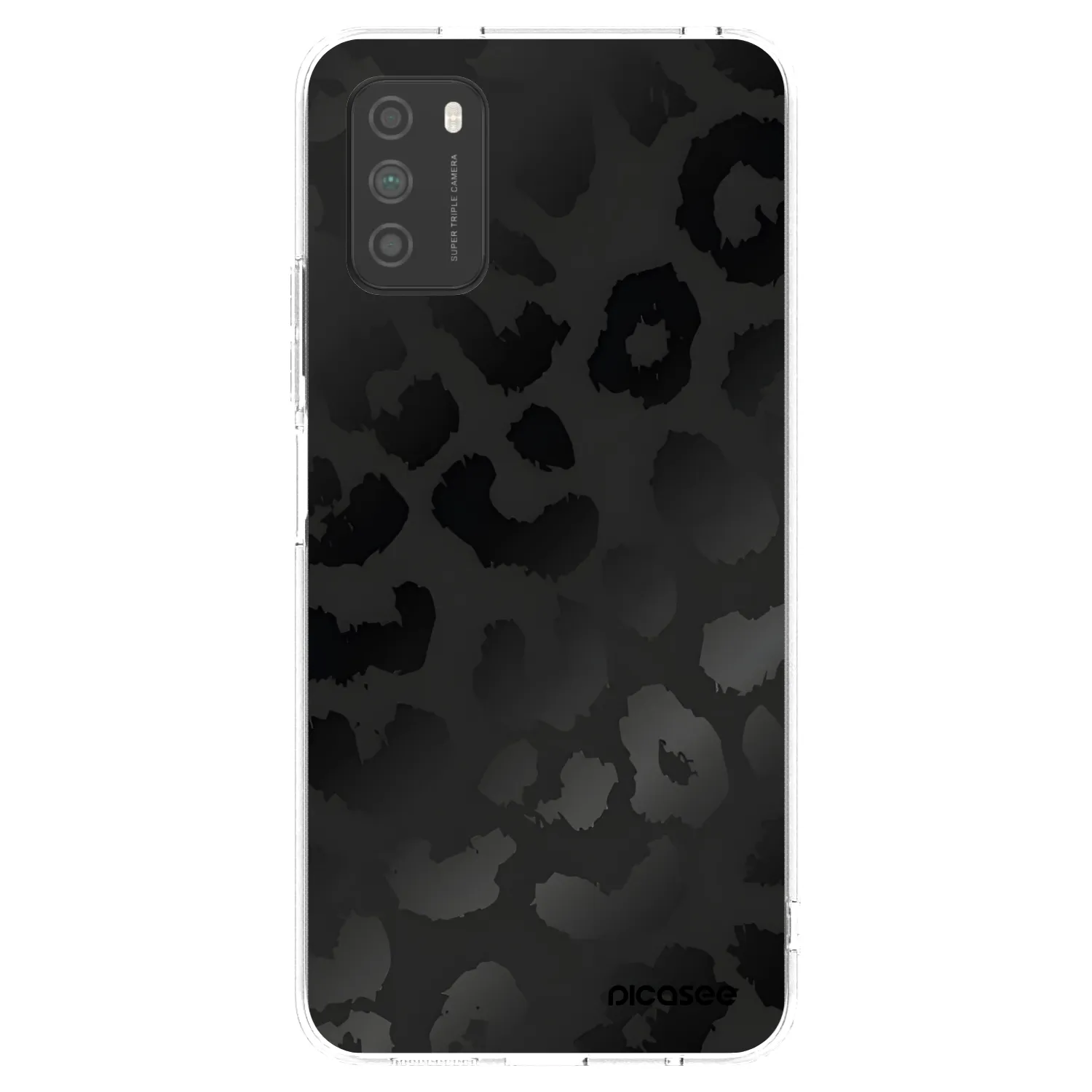 Picasee silikonska prozirna maskica za Xiaomi Poco M3 - Midnight Leopard