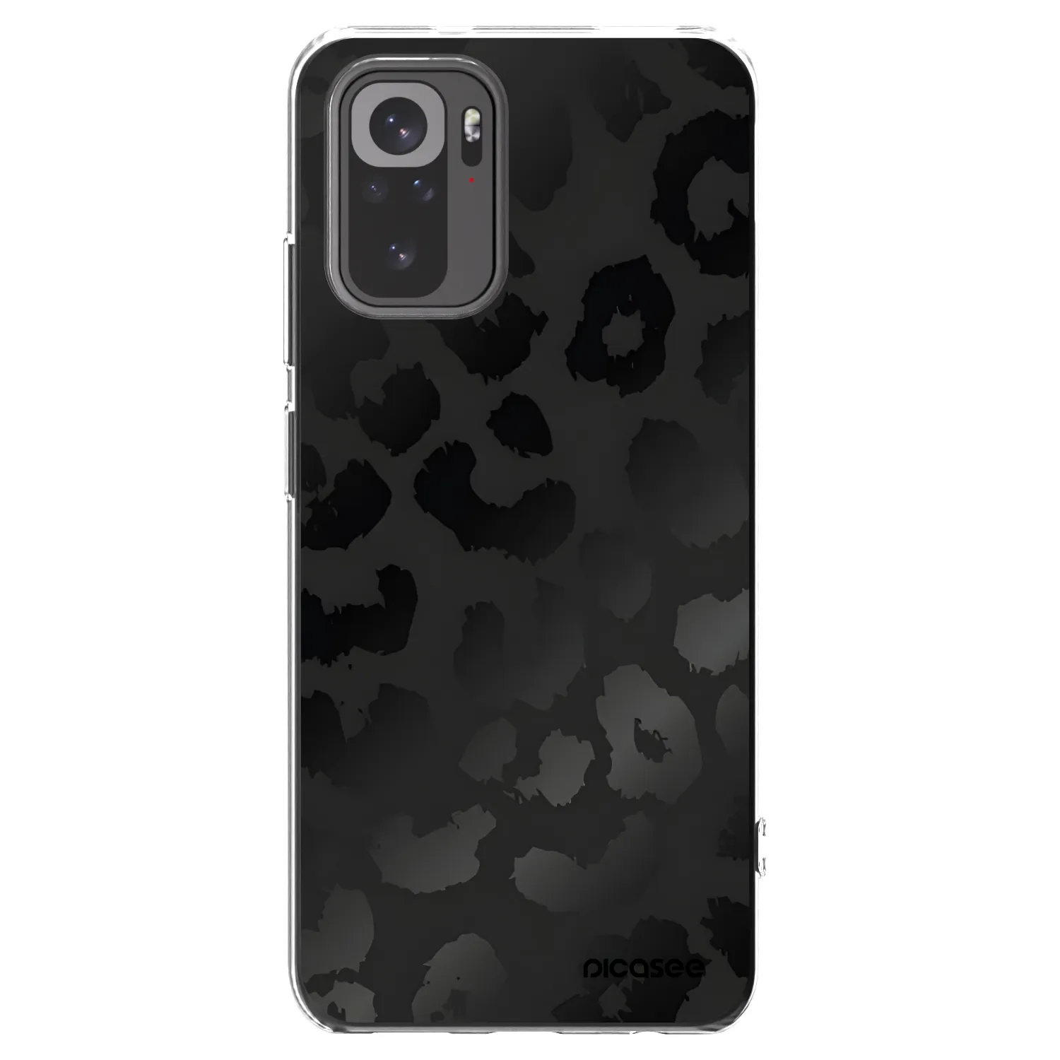 Picasee silikonska prozirna maskica za Xiaomi Redmi Note 10 - Midnight Leopard