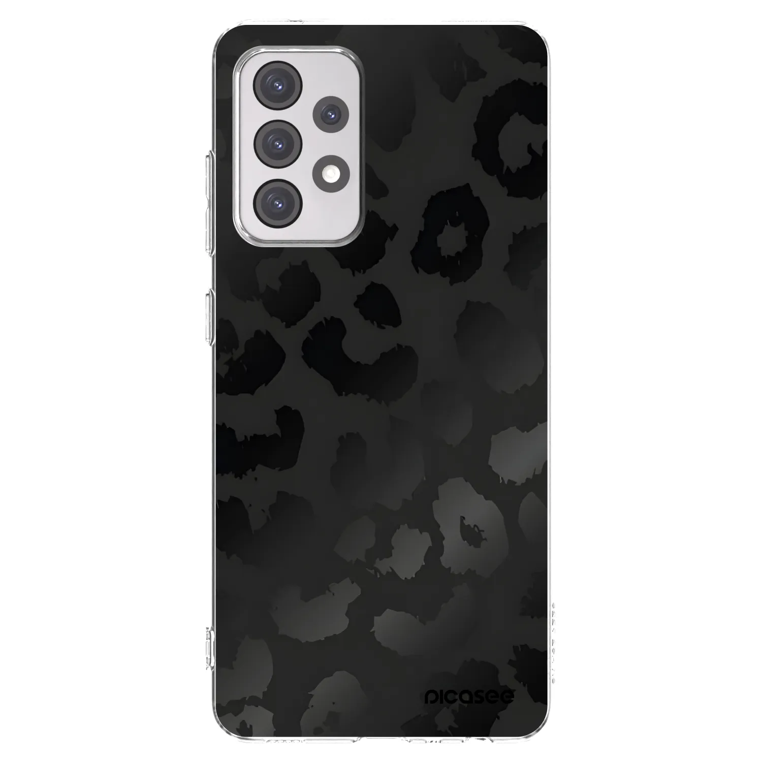 Picasee silikonska prozirna maskica za Samsung Galaxy A52 5G A525F - Midnight Leopard