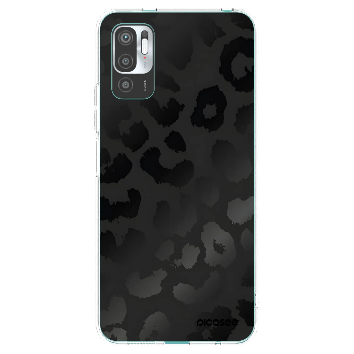 Picasee silikonska prozirna maskica za Xiaomi Redmi Note 10 5G - Midnight Leopard
