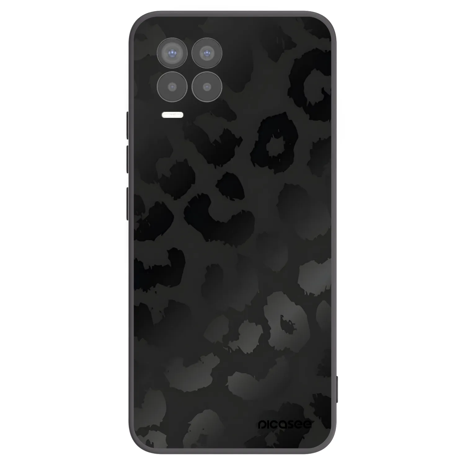 Picasee crna silikonska maskica za Realme 8 4G - Midnight Leopard
