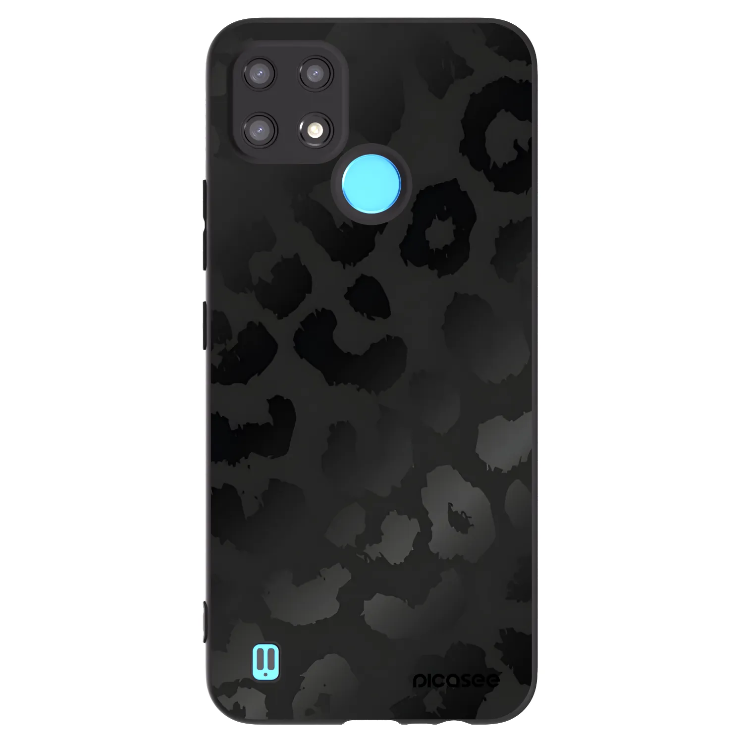 Picasee crna silikonska maskica za Realme C21 - Midnight Leopard