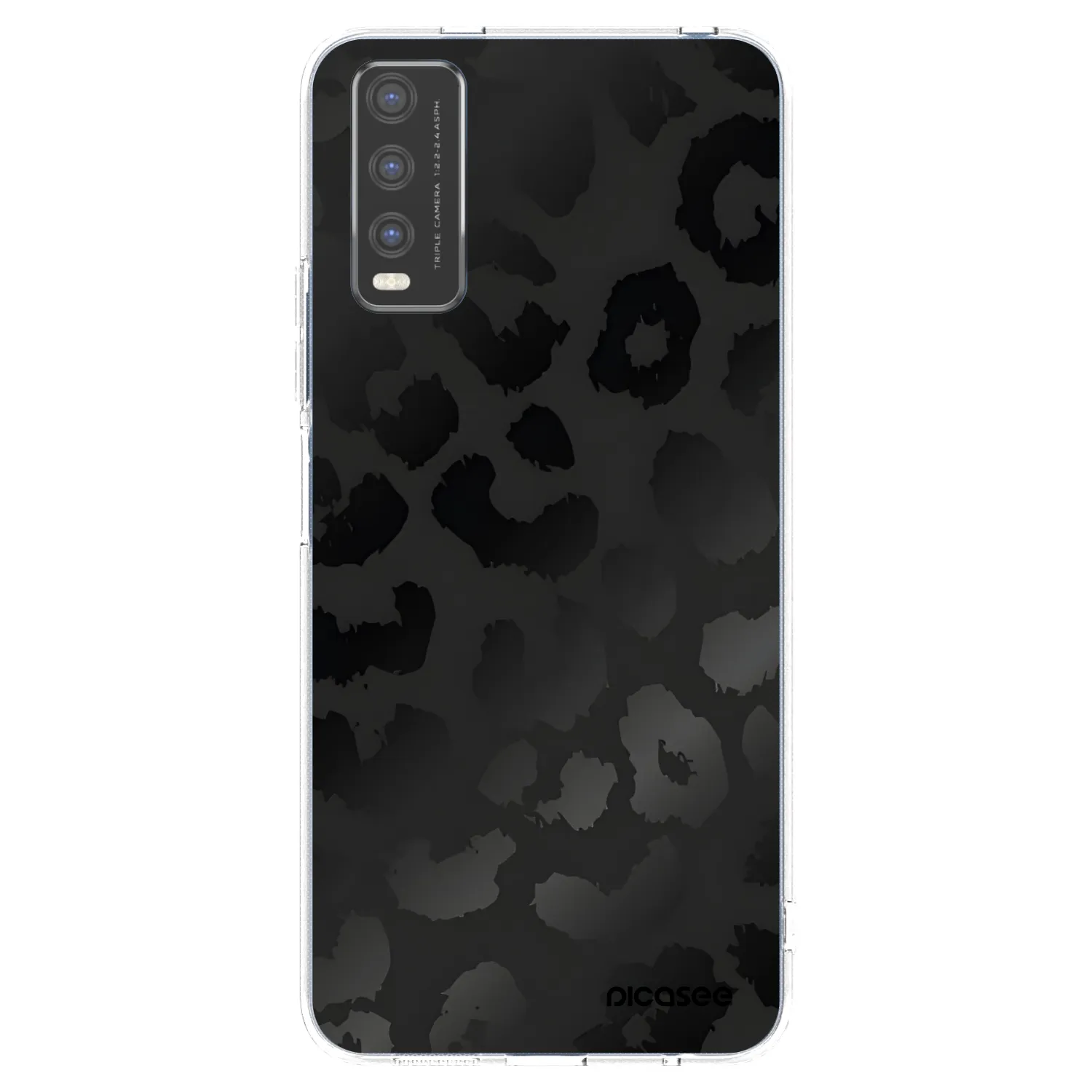 Picasee silikonska prozirna maskica za Vivo Y20s - Midnight Leopard